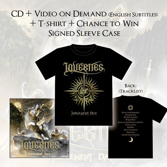 LOVEBITES Judgement Day CD, video and tshirt bundle