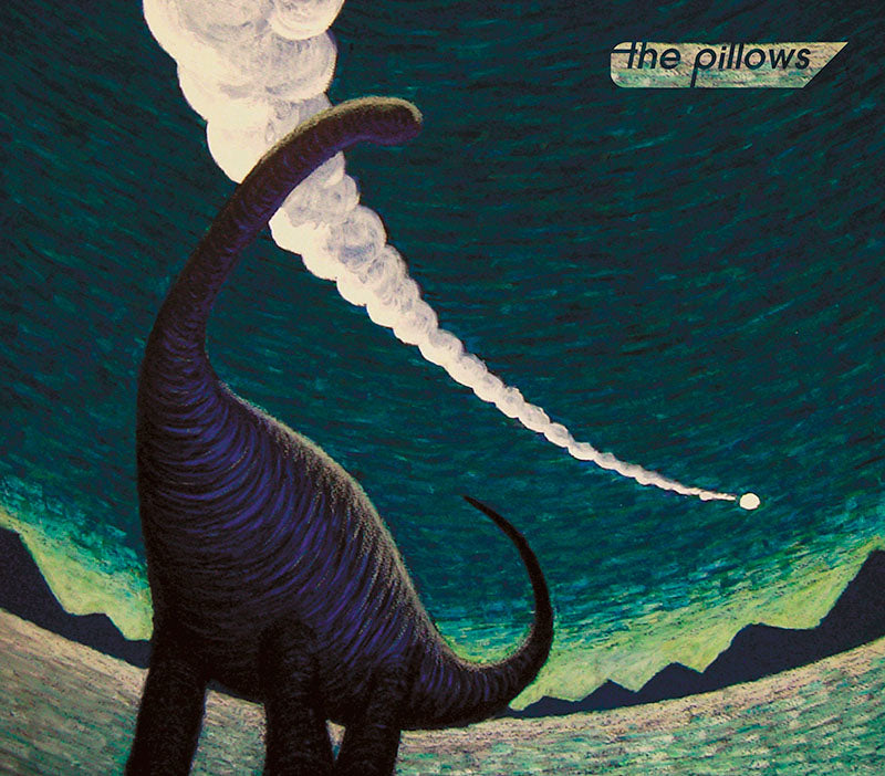 the pillows Sono Mirai wa Ima single cover art with a dinosaur looking at a comet