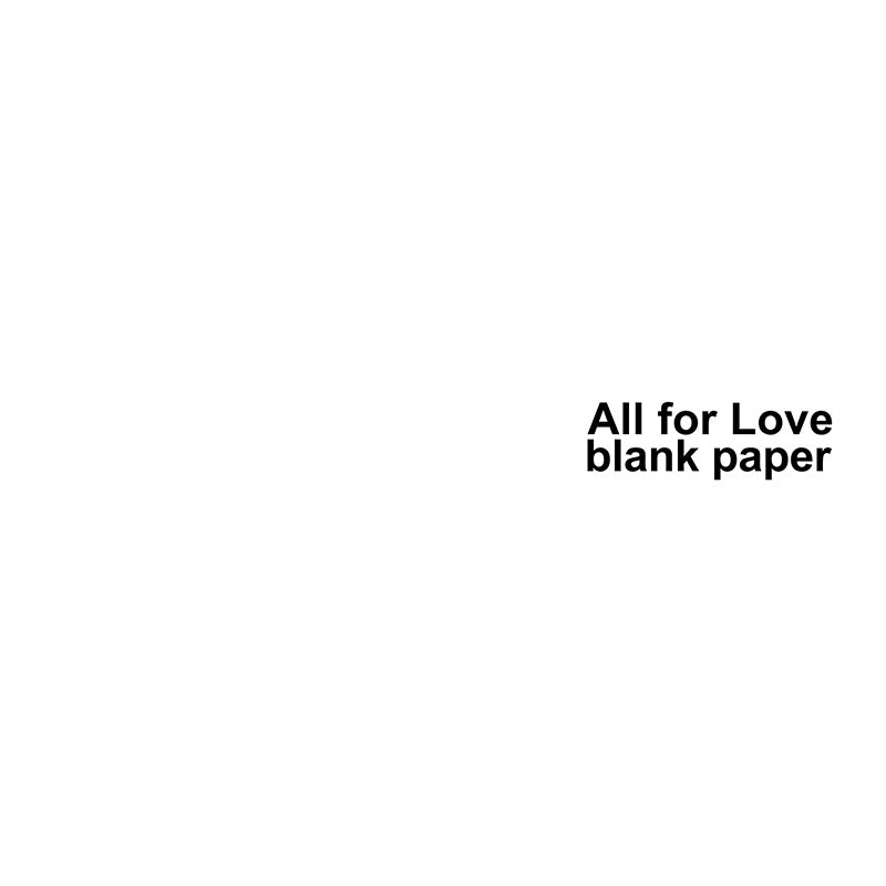 blank paper 'All for Love' single cover, ending theme song to Kamen Rider The Winter Movie