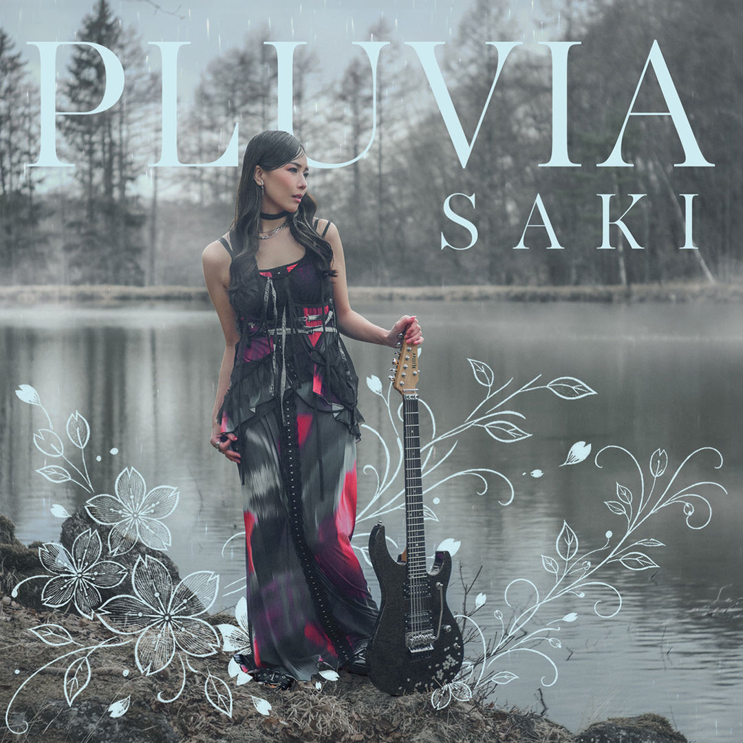 SAKI PLUVIA album cover featuring Japanese guitarist SAKI