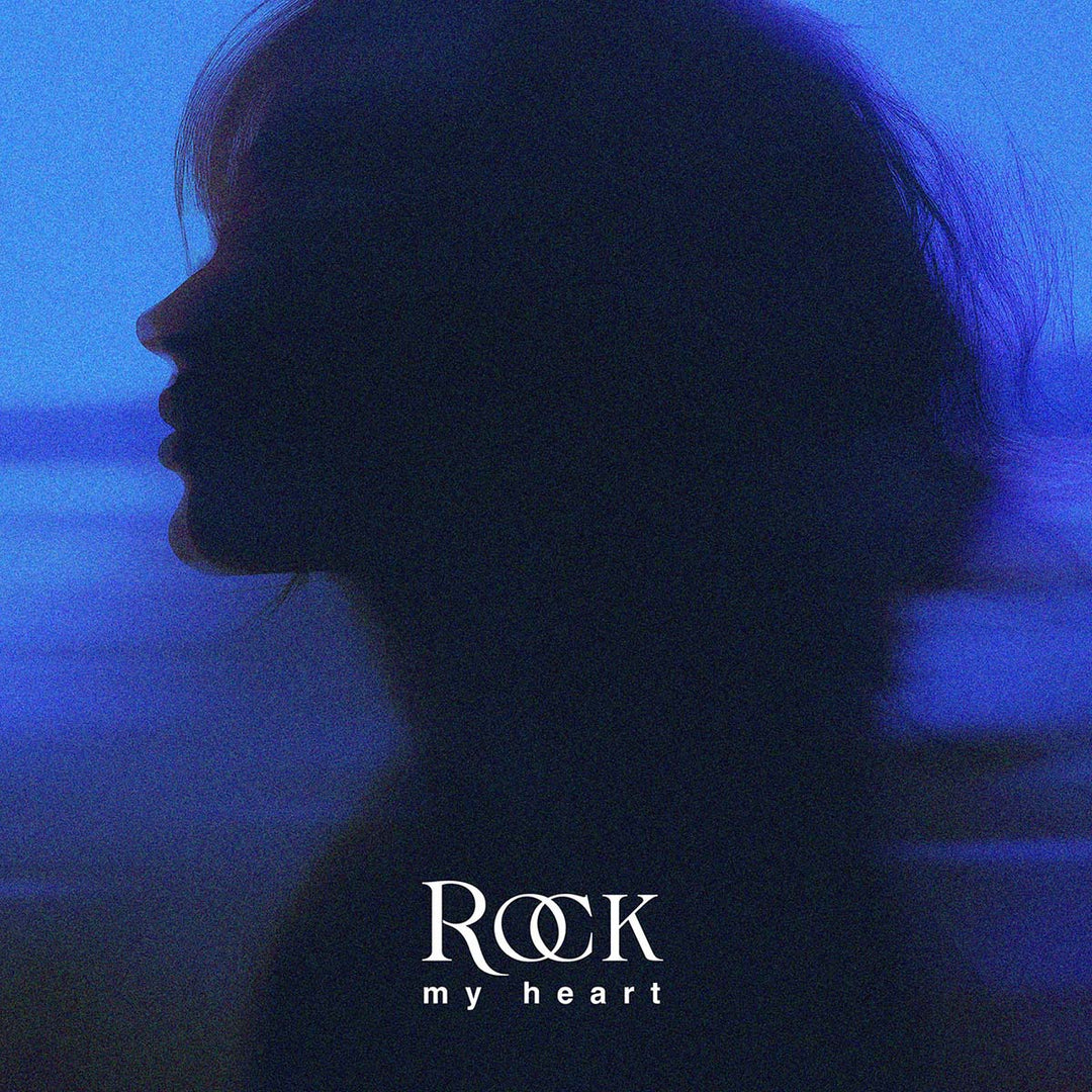 The cover art for WENDY's single 'Rock my heart', featuring the silhouette of a woman.