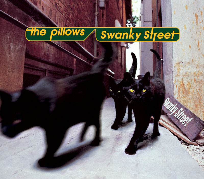 the pillows Swanky Street single cover art featuring three black cats